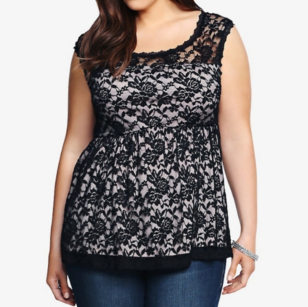 Torrid lace Empire tank top